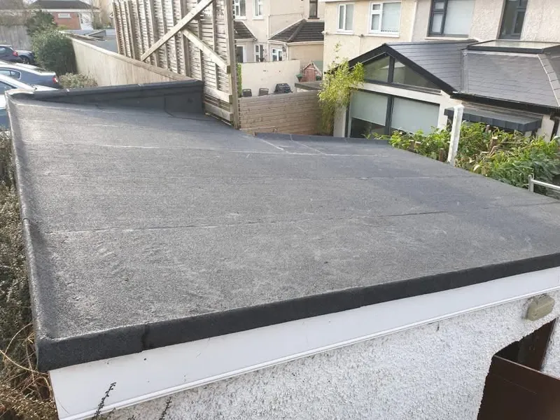 Torch-on felt garage roof, roofing work in Swords, Dublin